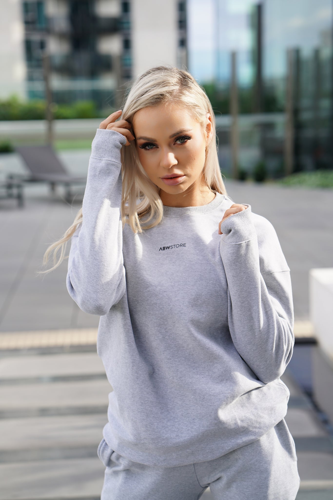 Womens Oversized Sweater - Grey