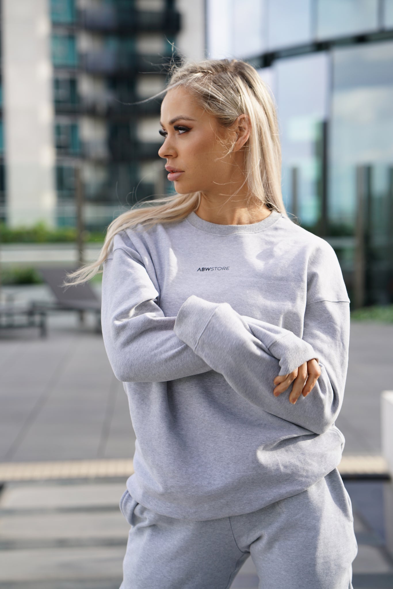 Womens Oversized Sweater - Grey